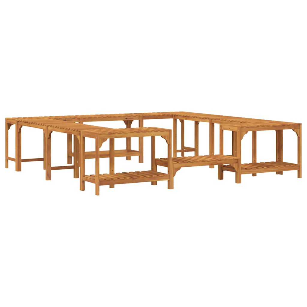 Square Outdoor Hot Tub Enclosure Brown 230 x 230 cm