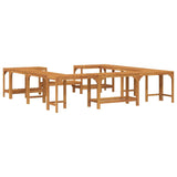 Square Outdoor Hot Tub Enclosure Brown 230 x 230 cm - Low Angle