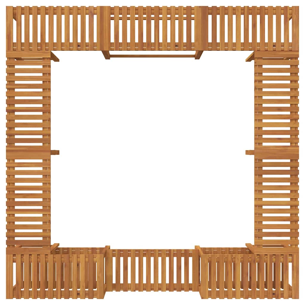 Square Outdoor Hot Tub Enclosure Brown 230 x 230 cm