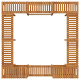 Square Outdoor Hot Tub Enclosure Brown 230 x 230 cm - Extra Image