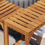 Square Outdoor Hot Tub Enclosure Brown 250 x 250 cm - Top-Down View