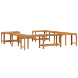 Square Outdoor Hot Tub Enclosure Brown 250 x 250 cm - Low Angle