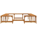 Square Outdoor Hot Tub Enclosure Brown 250 x 250 cm - Rear View