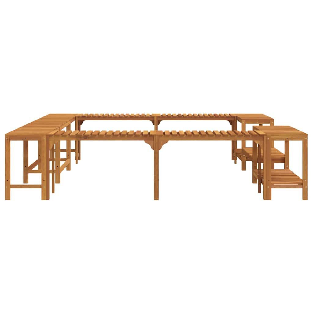 Hot Tub Surround Brown 255 x 255 x 55,5 cm Solid Acacia Wood