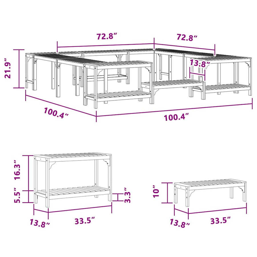 Hot Tub Surround Solid Acacia Wood Brown