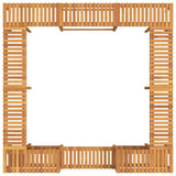 Square Outdoor Hot Tub Enclosure Brown 250 x 250 cm - Extra Image