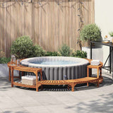 Round Hot Tub Enclosure Surround Brown Ø275 cm