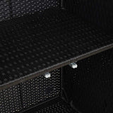 Storage Cabinet with Storage Black 100 x 36 x 102 cm Rattan - Extra Image