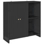Storage Cabinet with Shelf Black 100 x 36 x 102 cm Rattan