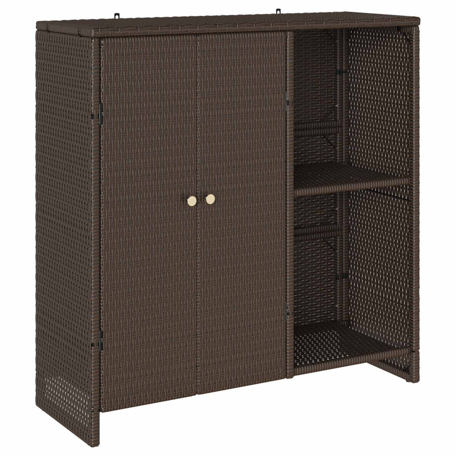 Storage Cabinet with Shelf Brown 100 x 36 x 102 cm Rattan
