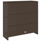 Storage Cabinet with Shelf Brown 100 x 36 x 102 cm Rattan - Close-Up Angle