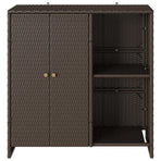 Storage Cabinet with Shelf Brown 100 x 36 x 102 cm Rattan