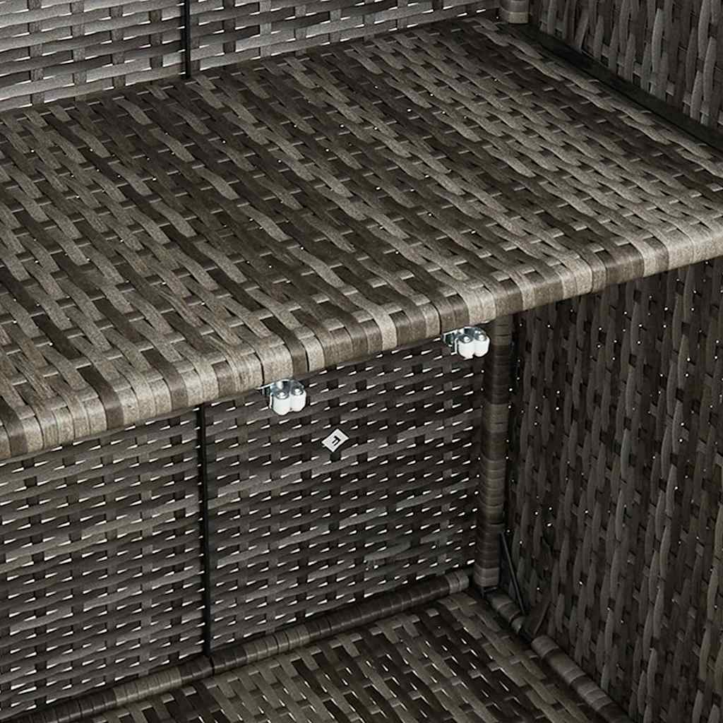 Storage Cabinet with Storage Grey 100 x 36 x 102 cm Rattan