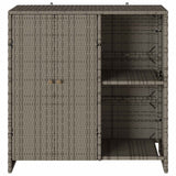 Storage Cabinet with Shelf Grey 100 x 36 x 102 cm Rattan - 45-Degree Angle
