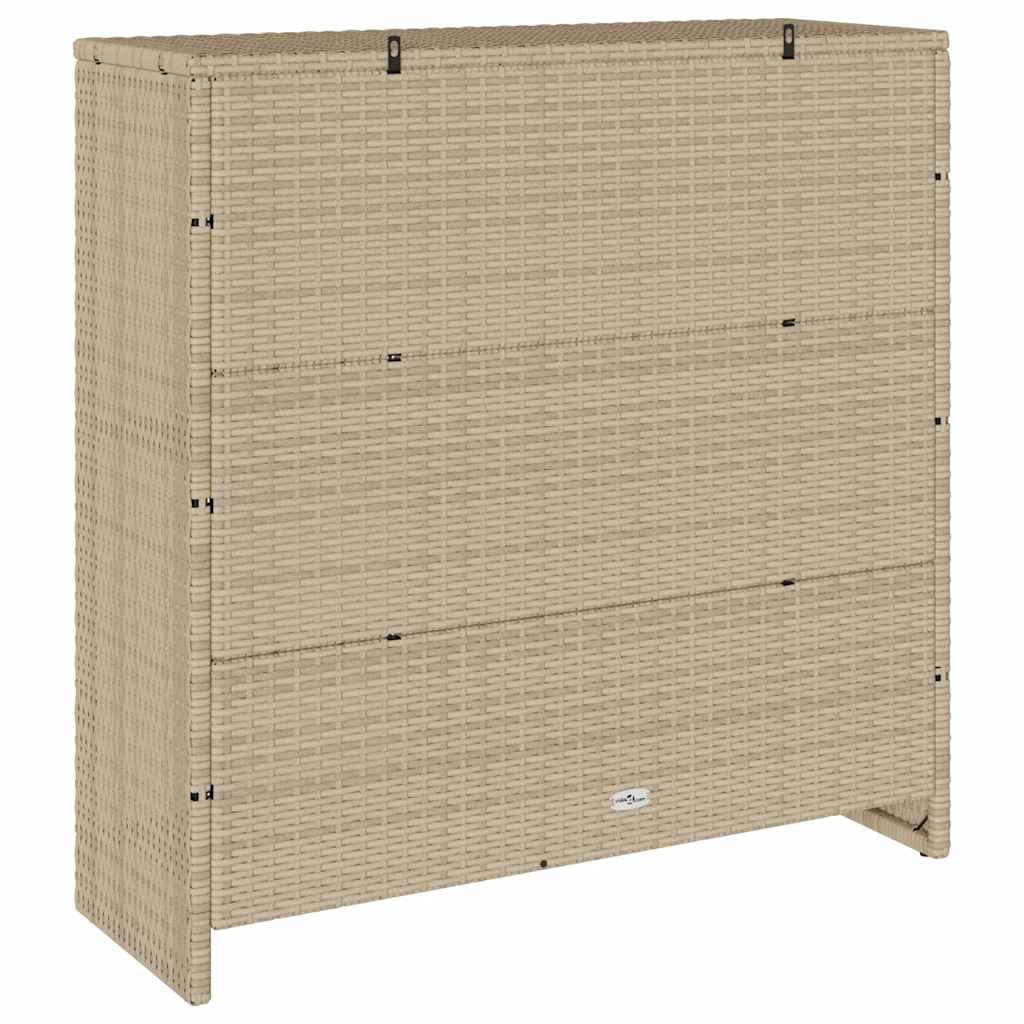 Storage Cabinet with Storage Beige 100 x 36 x 102 cm Rattan