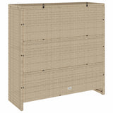 Storage Cabinet with Shelf Beige 100 x 36 x 102 cm Rattan - Close-Up Angle