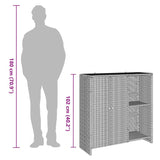Storage Cabinet with Storage Beige 100 x 36 x 102 cm Rattan - Extra Image