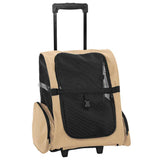 Pet Trolley 3-in-1 Design Sand 48x32x(57-106) cm Oxford Fabric - Front View