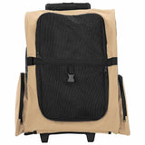 Pet Trolley 3-in-1 Design Sand 48x32x(57-106) cm Oxford Fabric - Side View