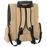 Pet Trolley 3-in-1 Design Sand 48x32x(57-106) cm Oxford Fabric - Rear View
