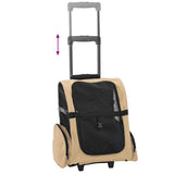 Pet Trolley 3-in-1 Design Sand 48x32x(57-106) cm Oxford Fabric - Close-Up Angle
