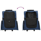 Pet Trolley 3-in-1 Design Blue 48x32x(57-106) cm Oxford Fabric - Low Angle