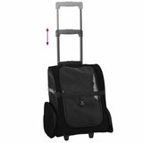 Pet Trolley 3-in-1 Design Black 48x32x(57-106) cm Oxford Fabric - Close-Up Angle