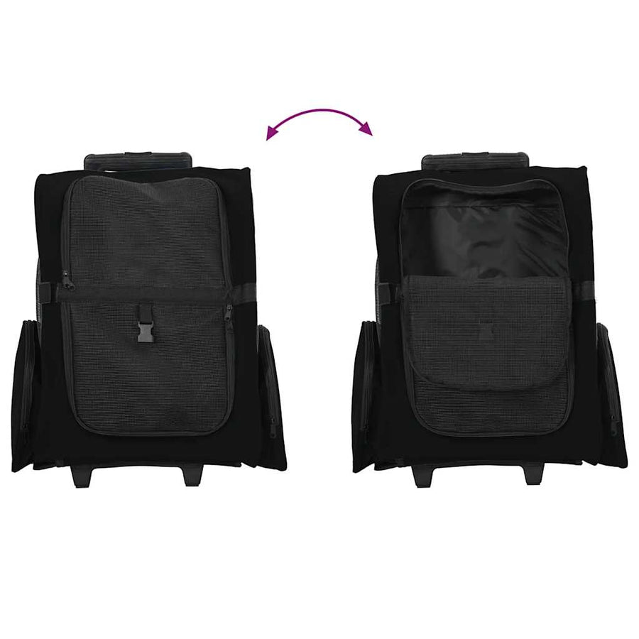 Pet Trolley 3-in-1 Design Black 48x32x(57-106) cm Oxford Fabric