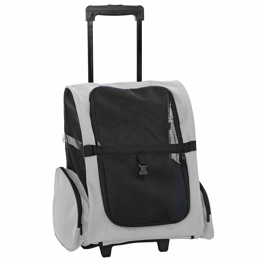 Pet Trolley 3-in-1 Design Grey 48x32x(57-106) cm Oxford Fabric