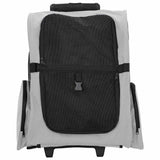 Pet Trolley 3-in-1 Design Grey 48x32x(57-106) cm Oxford Fabric - Side View