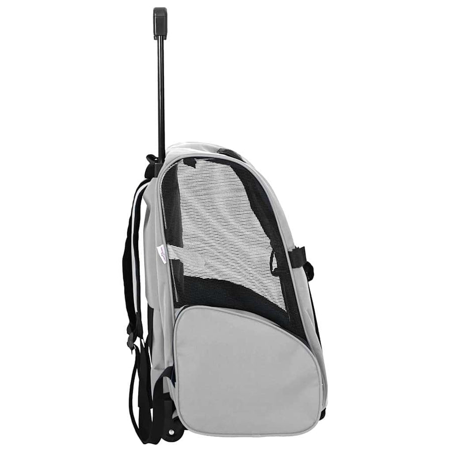 Pet Trolley 3-in-1 Design Grey 48x32x(57-106) cm Oxford Fabric