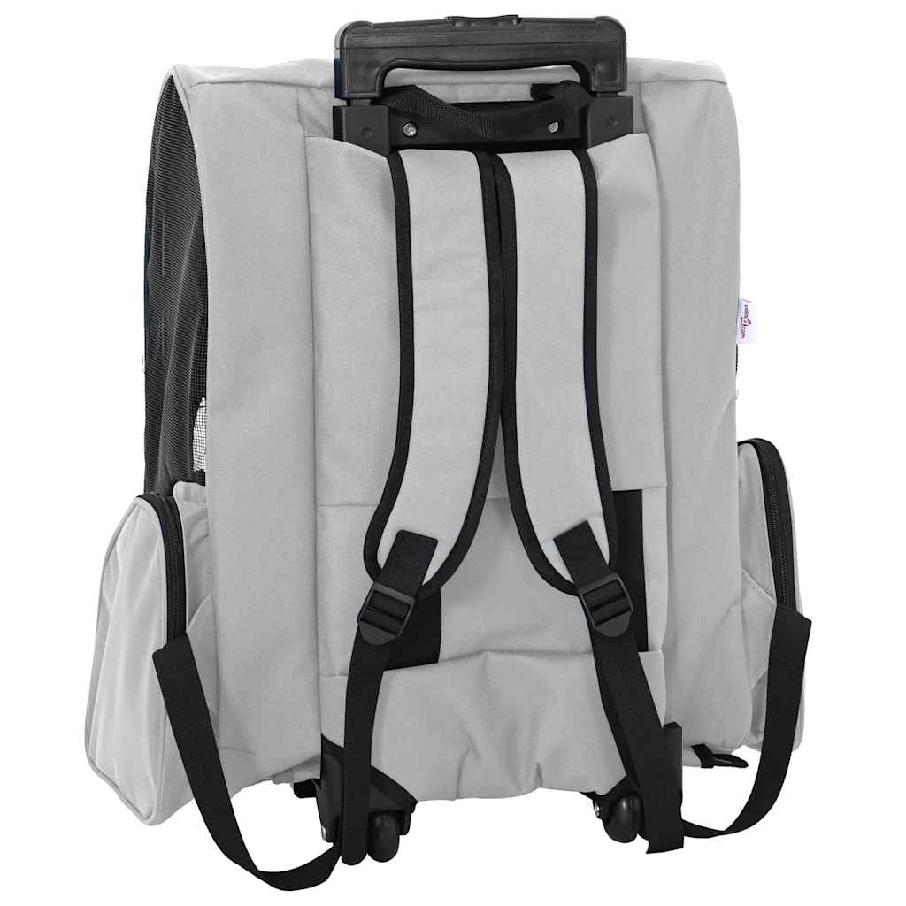 Pet Trolley 3-in-1 Design Grey 48x32x(57-106) cm Oxford Fabric