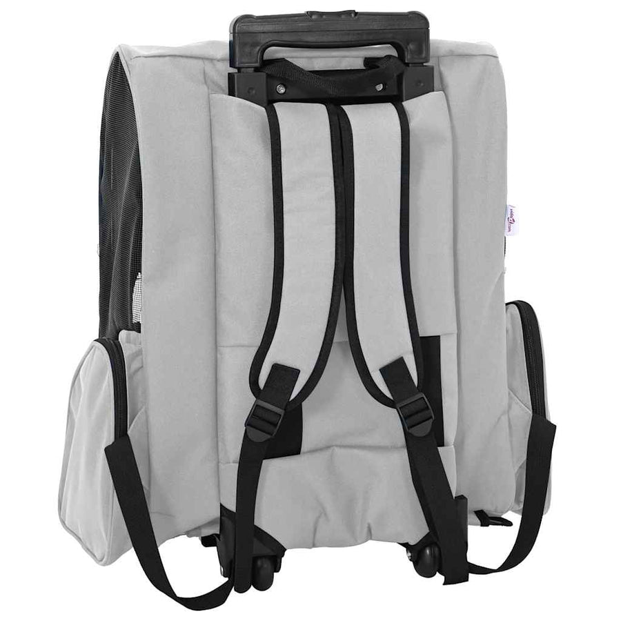 Pet Trolley 3-in-1 Design Grey 48x32x(57-106) cm Oxford Fabric