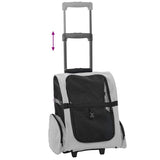 Pet Trolley 3-in-1 Design Grey 48x32x(57-106) cm Oxford Fabric - Close-Up Angle
