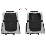 Pet Trolley 3-in-1 Design Grey 48x32x(57-106) cm Oxford Fabric - Low Angle