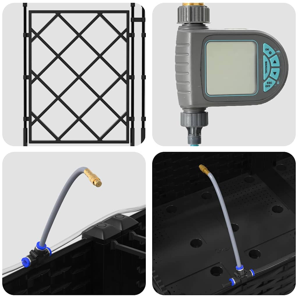 Garden Black 120 x 40 x 126 cm Steel