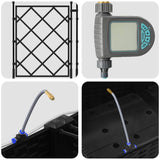 Garden Black 120 x 40 x 126 cm Steel - Extra Image