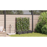 Garden Planter 3 pcs Black 120 x 40 x 126 cm PP