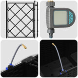 Garden Black 120 x 40 x 142 cm Steel - Extra Image