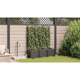 Garden Planter 3 pcs Black 120 x 40 x 142 cm PP