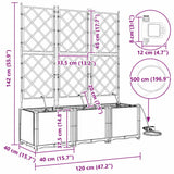 Garden Planter 3 pcs Black 120 x 40 x 142 cm PP