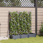 Garden Planter 3 pcs Grey 120 x 40 x 125,5 cm PP