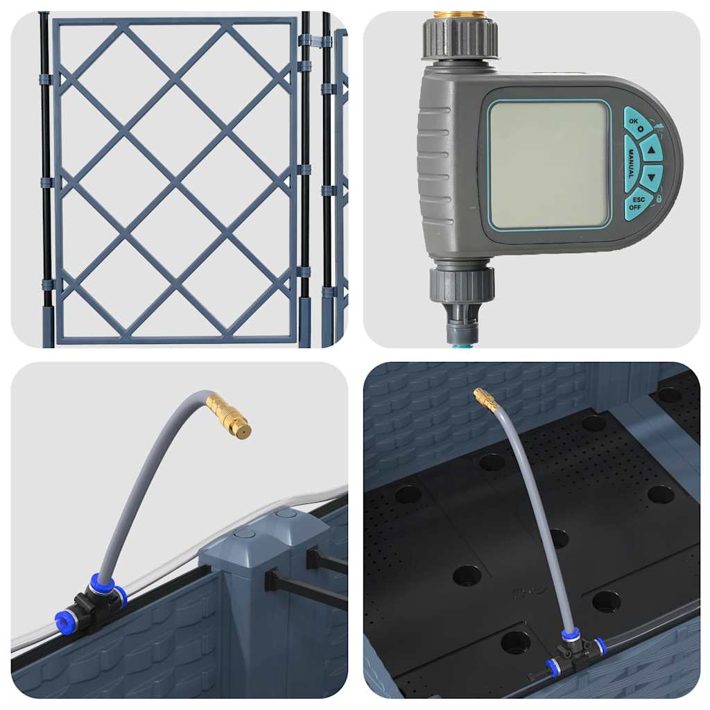 Garden Grey 120 x 40 x 126 cm Steel