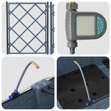 Garden Grey 120 x 40 x 126 cm Steel - Close-Up Angle