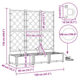 Garden Grey 120 x 40 x 126 cm Steel - Low Angle