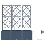 Garden Grey 120 x 40 x 142 cm Steel - Top-Down View