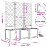 Garden Grey 120 x 40 x 142 cm Steel - Low Angle