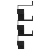 Wall Corner Shelf with Shelf Black Oak 45 x 45 x 147 cm - Rear View