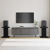 Speaker Stands 2 pcs Black Oak 30 x 30 x 40 cm Engineered Wood - Top-Down View
