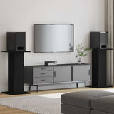 Speaker Stands 2 pcs Black oak 30 x 30 x 60 cm Engineered Wood
